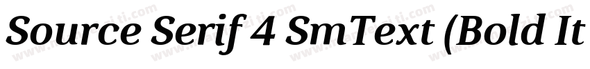 Source Serif 4 SmText (Bold Italic)字体转换